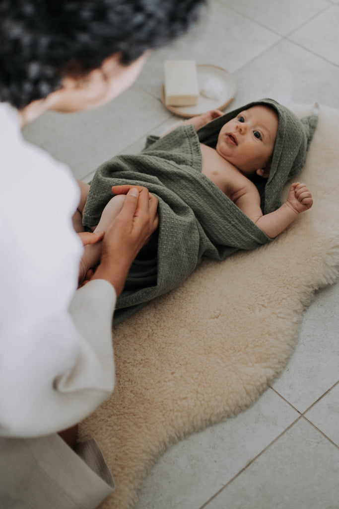 Baby Hooded Towel - Juniper