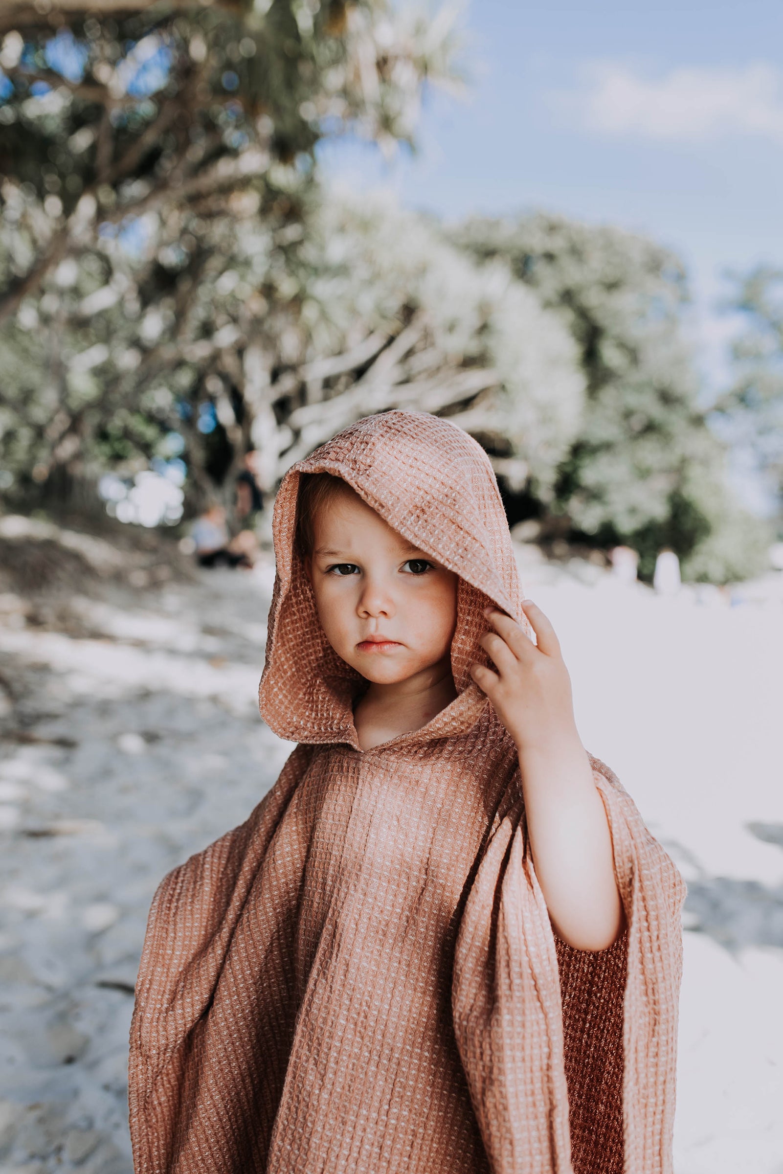 Hooded Poncho Towel - Russet