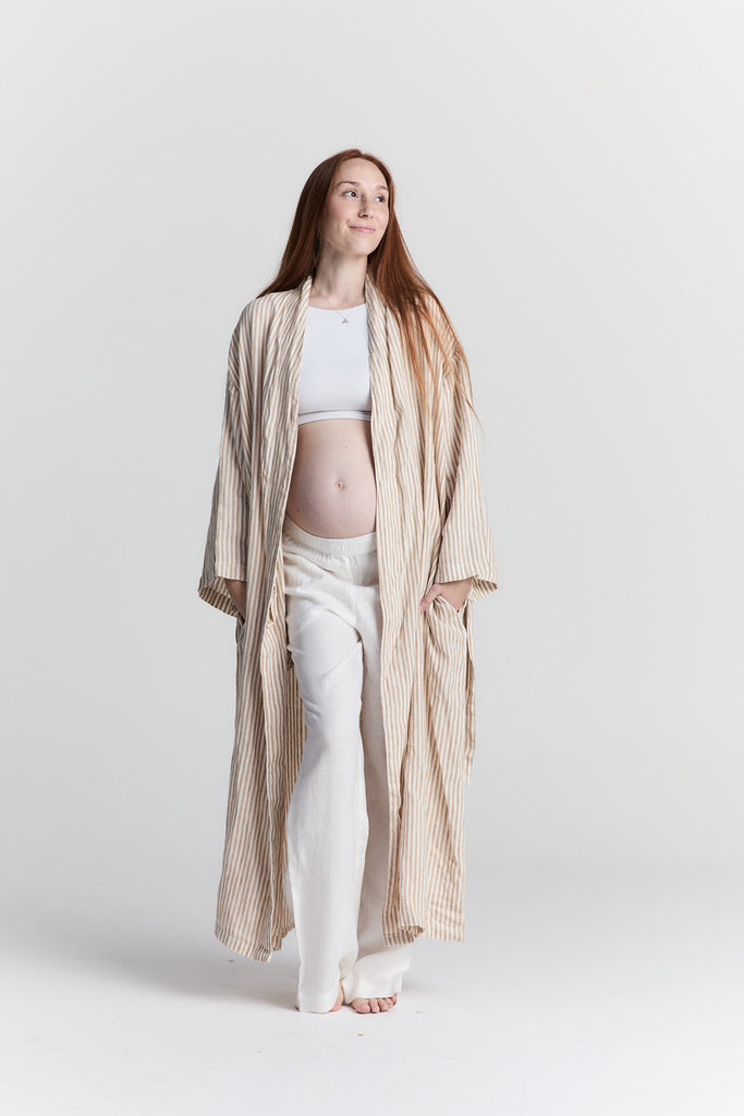 Linen Robe - Burleigh