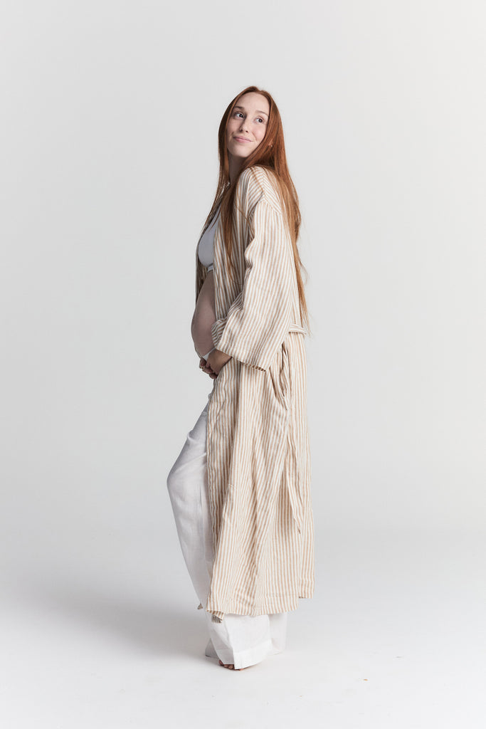 Linen Robe - Burleigh