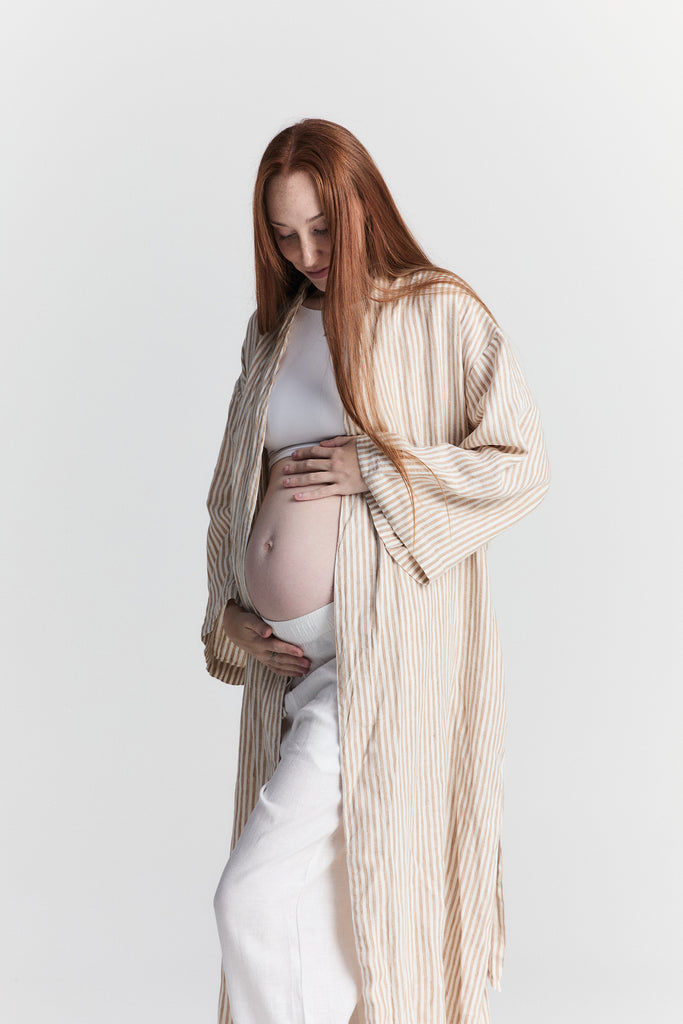 Linen Robe - Burleigh