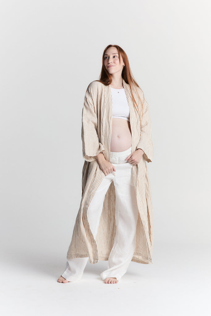 Linen Robe - Burleigh