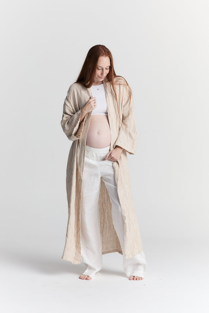 Linen Robe - Burleigh
