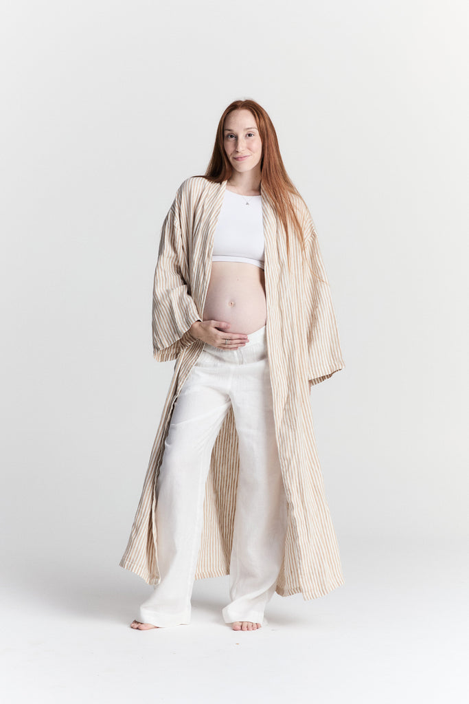 Linen Robe - Burleigh