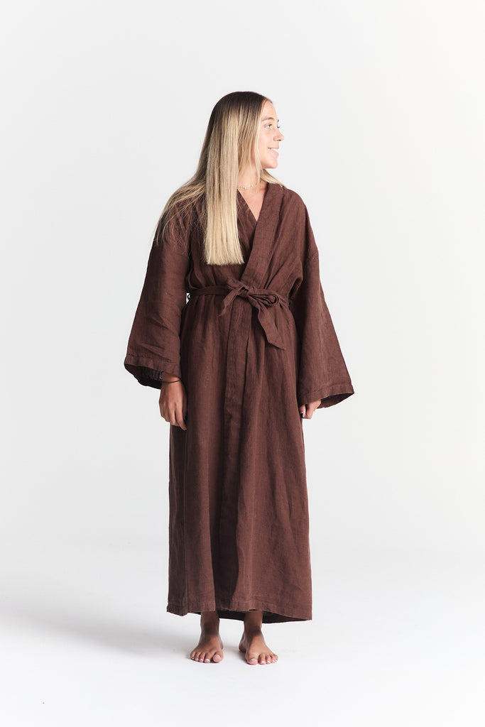 Linen Robe - Coco
