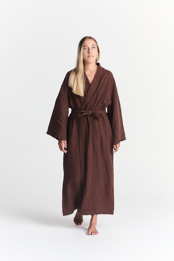 Linen Robe - Coco