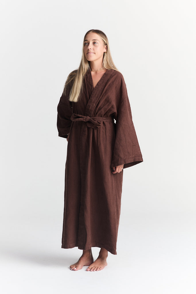 Linen Robe - Coco