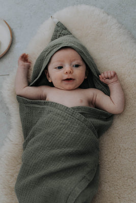 Baby Hooded Towel - Juniper