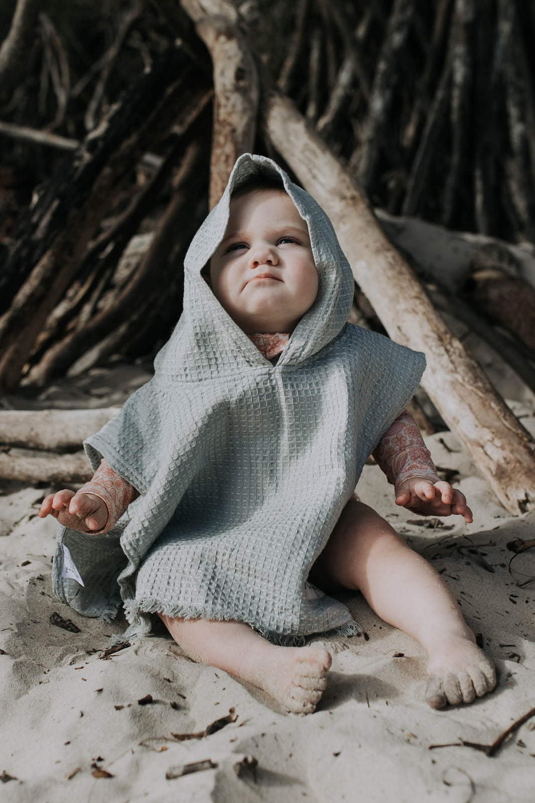 Hooded Poncho Towel - Nori